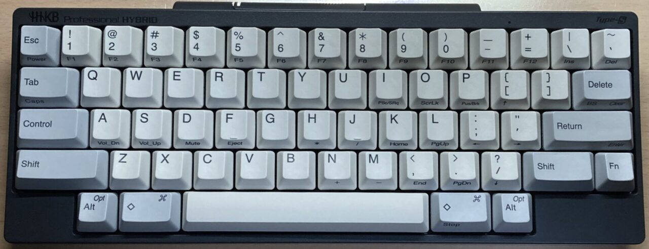 HHKB墨に白のキーキャップをつけてみる