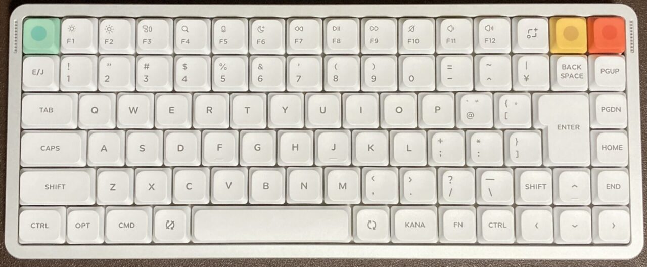 NuPhy Air75 V3日本語配列のキーの様子