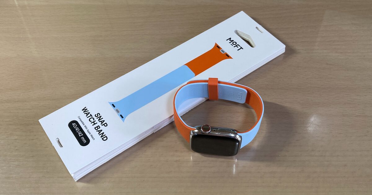 MOFT Apple Watch用マグネット式シリコンバンド（サンライズオレンジx 
