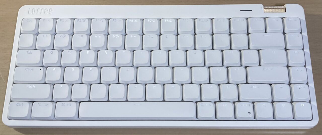 Lofree Flow Lite 84のLEDバックライトの様子。