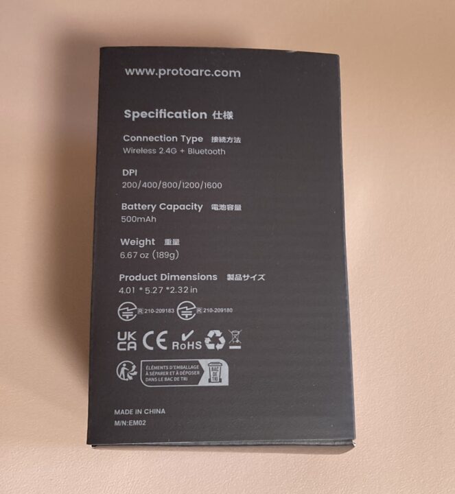 ProtoArc EM02 トラックボールマウスのレビュー